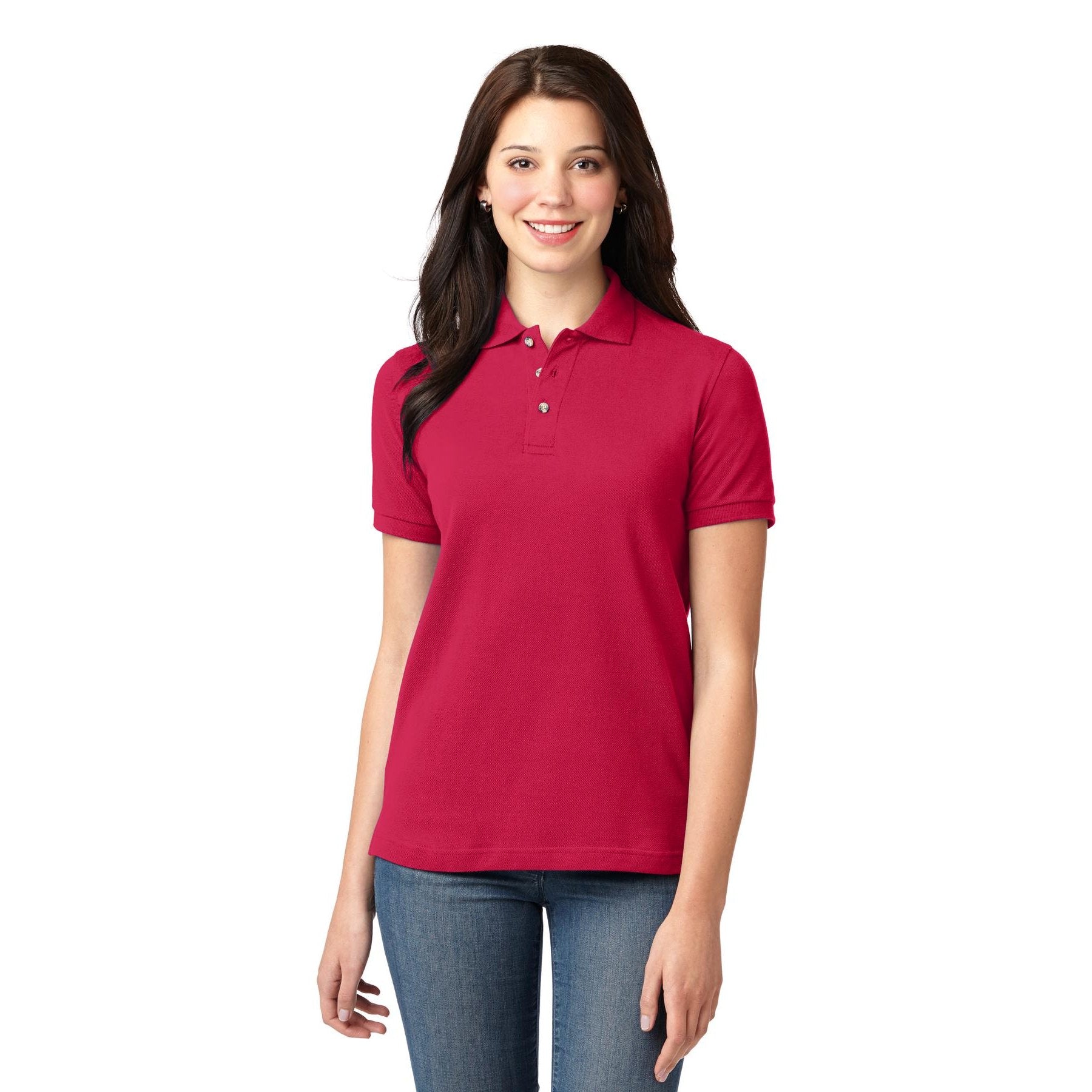 Port Authority-Port Authority® Women's Heavyweight Cotton Pique Polo. L420-MedTech-3